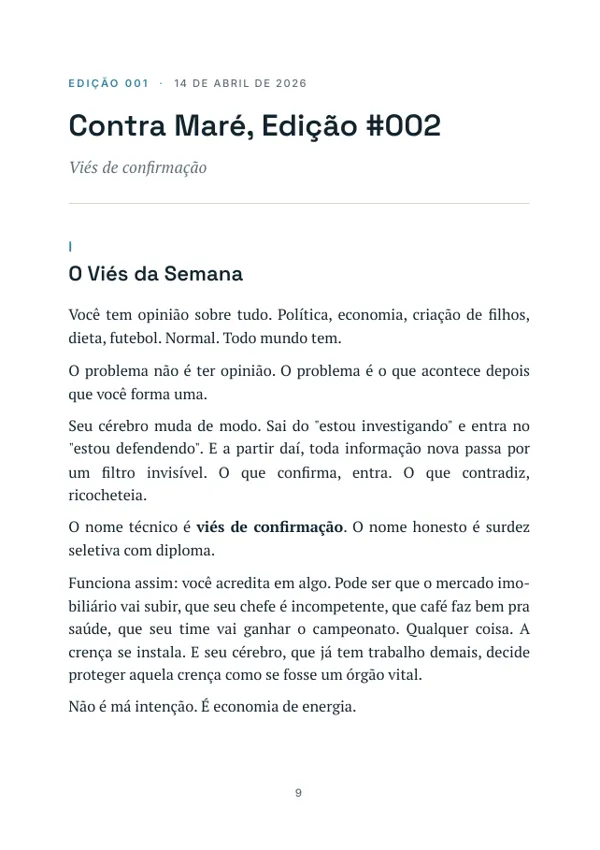 Primeira página de uma edição dentro do volume