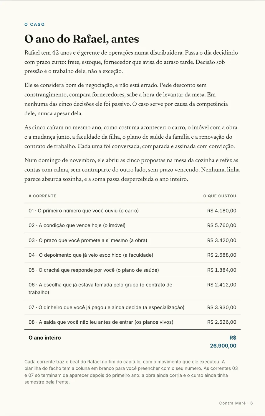 Página real do guia: O caso